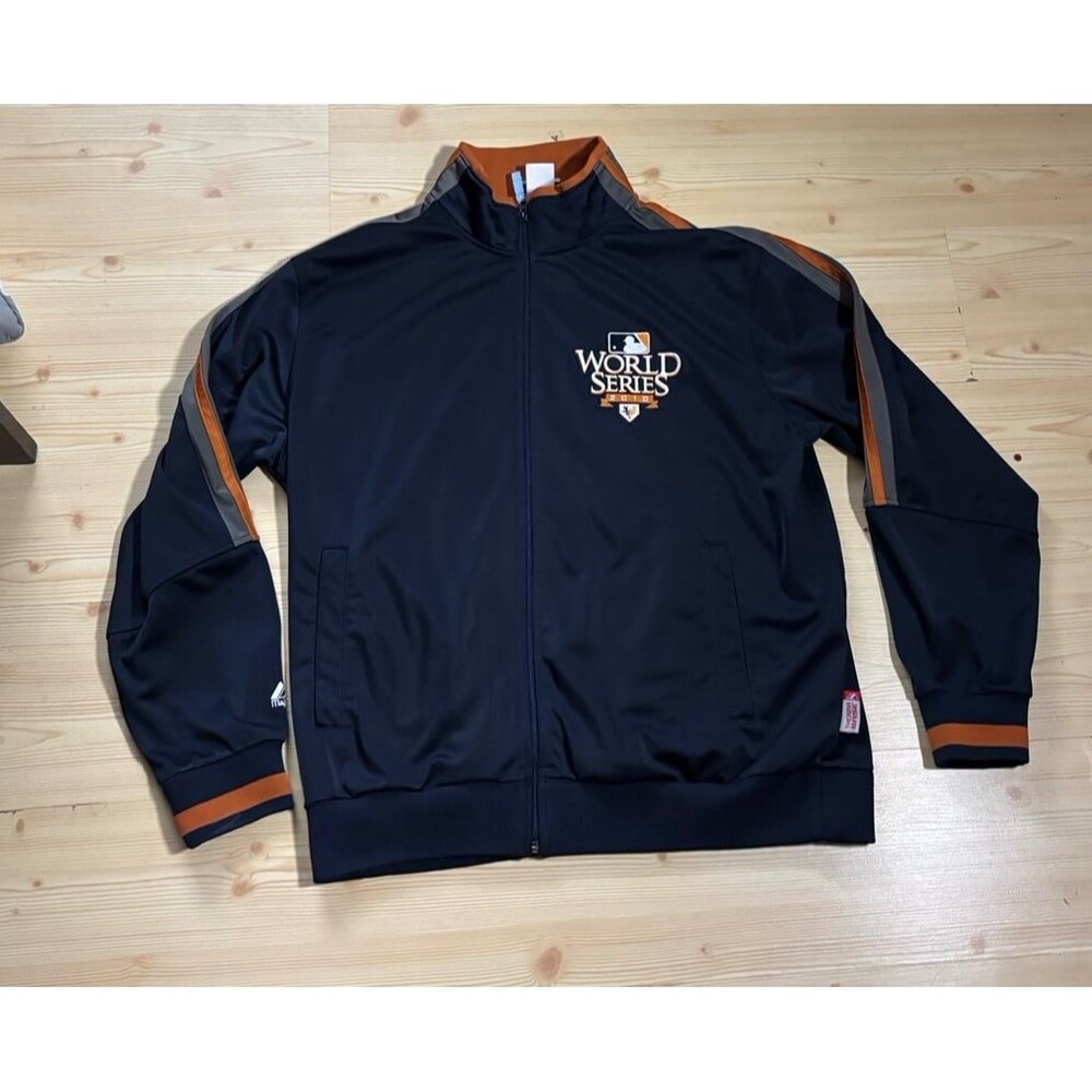 Majestic 2010 World Series Jacket XL Navy Blue Athletic Full Zip MLB